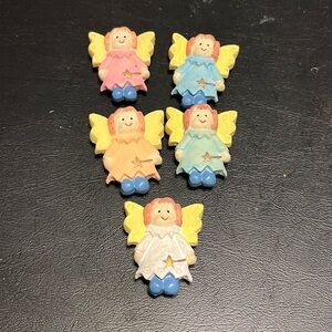 RARE FIND Vintage Angel Buttons 4 pcs.set